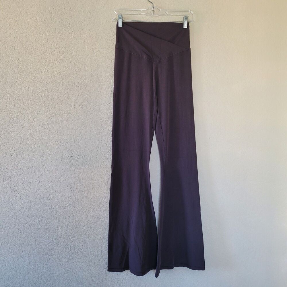 Offline by Aerie Real Me Crossover Flare Leggings Size Large Brown Pull On Yoga